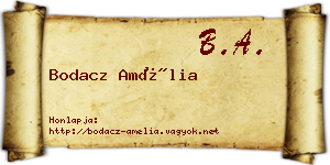 Bodacz Amélia névjegykártya
